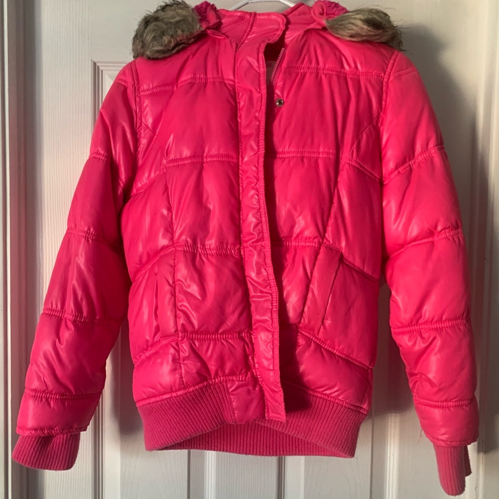 Justice Pink Puffer Jacket for Kids